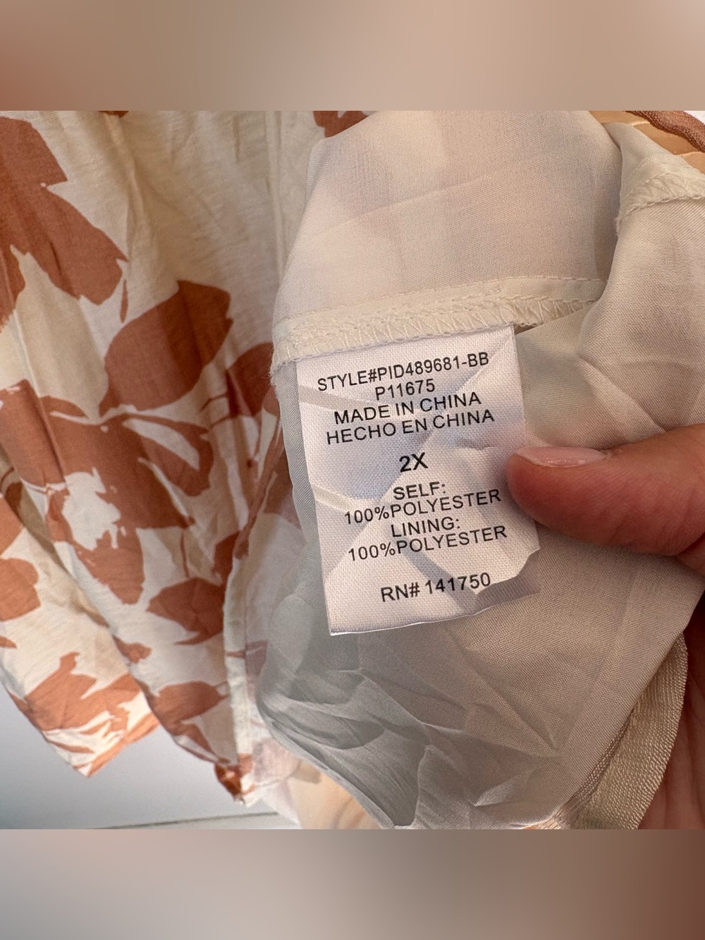 NWT Baltic Born Alona Short Dress in Natural Floral | 2XL - Picture 6 of 9